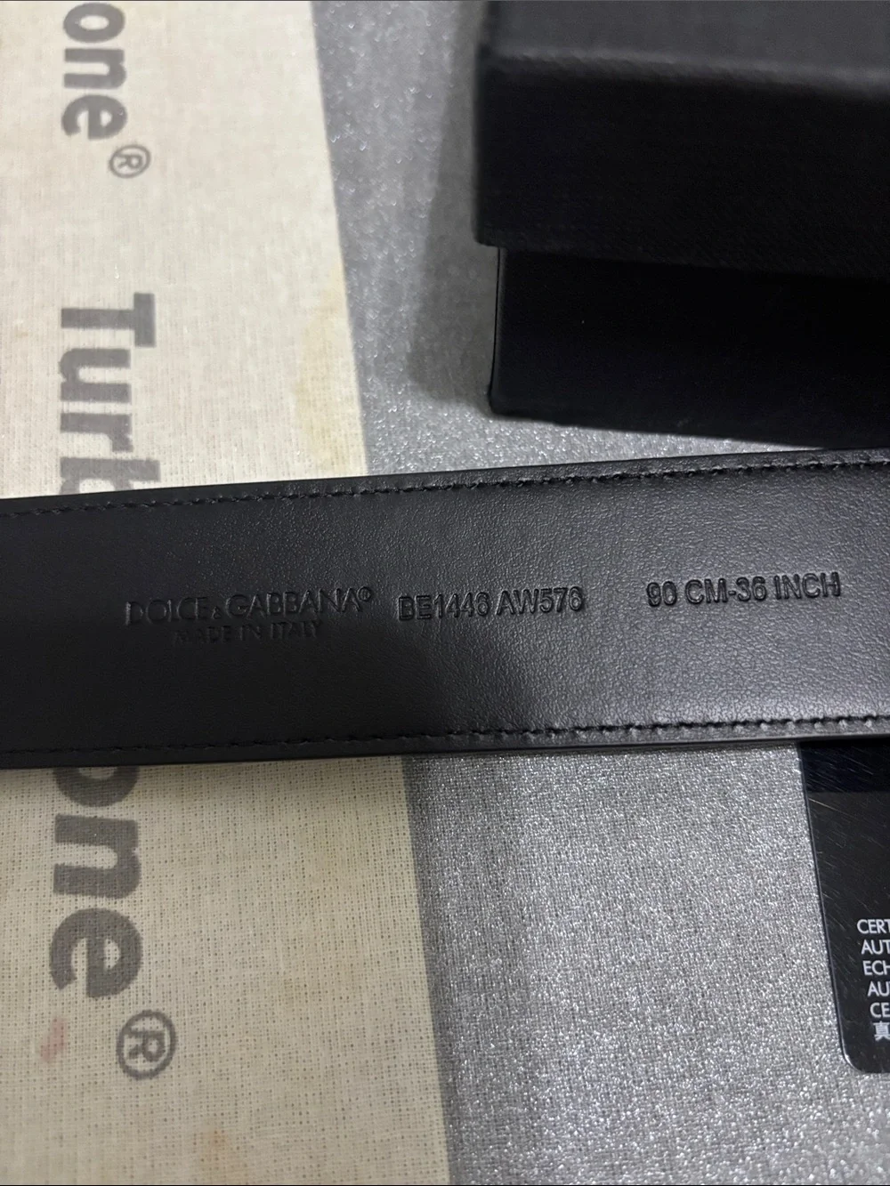 Dolce & Gabbana Black Leather Belt with Gold Interlocking DG Buckle